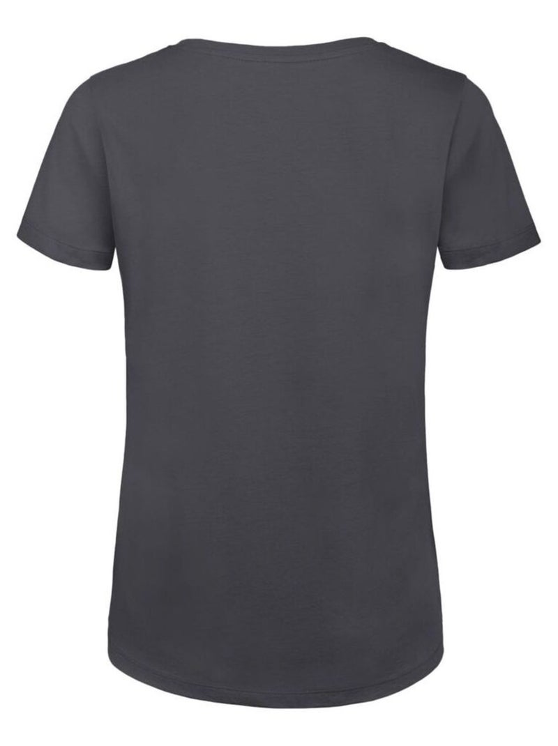 B&C Womens/Ladies Favourite - T-shirt ras du cou en coton biologique Gris foncé - Kiabi