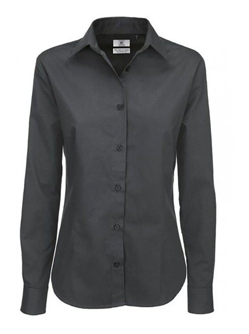 B&C Womens/Ladies Sharp Chemise en sergé à manches longues - Kiabi B&C Womens/Ladies Sharp Chemise en sergé à manches longues - Kiabi