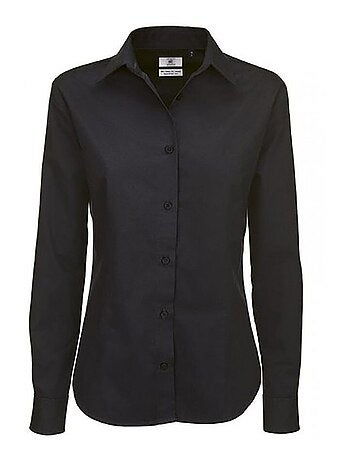B&C Womens/Ladies Sharp Chemise en sergé à manches longues