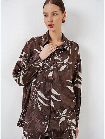 Bdart ensemble chemise et pantalon large en viscose à fleurs