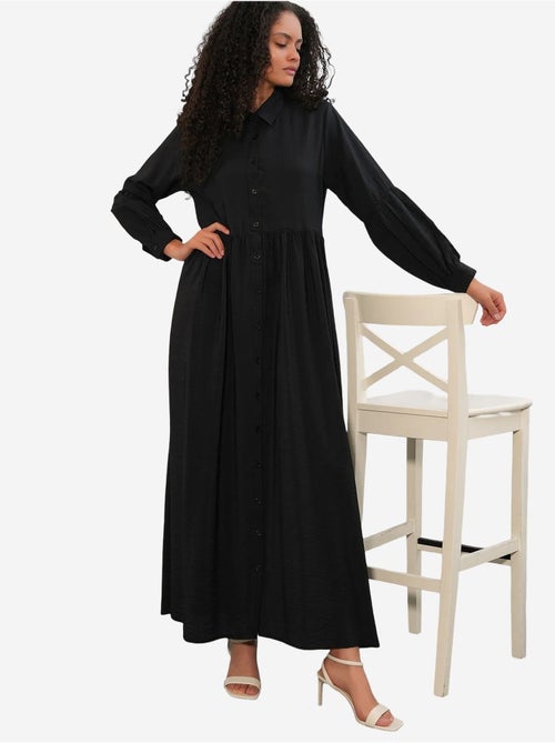 Bdart robe chemise maxi ample - Kiabi Bdart robe chemise maxi ample - Kiabi