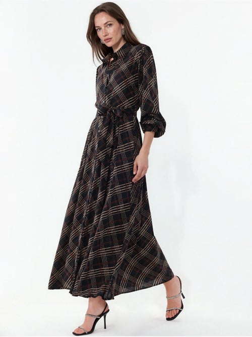 Bdart robe chemise midi à carreaux avec fermeture boutonnée - Kiabi Bdart robe chemise midi à carreaux avec fermeture boutonnée - Kiabi
