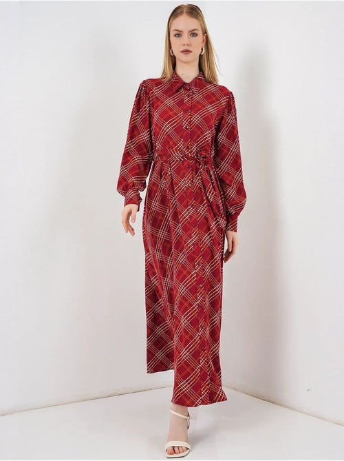 Bdart robe chemise midi à carreaux avec fermeture boutonnée - Kiabi Bdart robe chemise midi à carreaux avec fermeture boutonnée - Kiabi