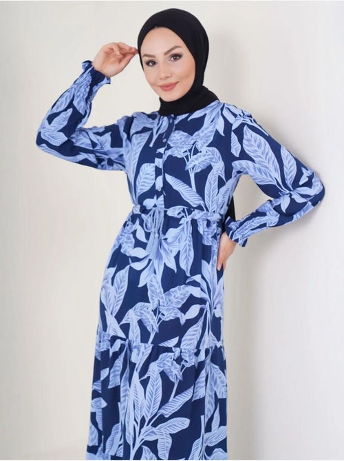 Bdart robe longue en crêpe de viscose à fleurs - Kiabi