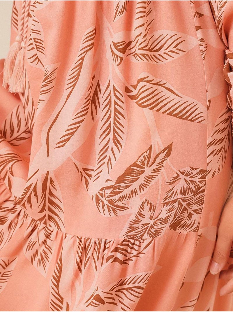 Bdart robe longue en crêpe de viscose à fleurs Rose pâle - Kiabi