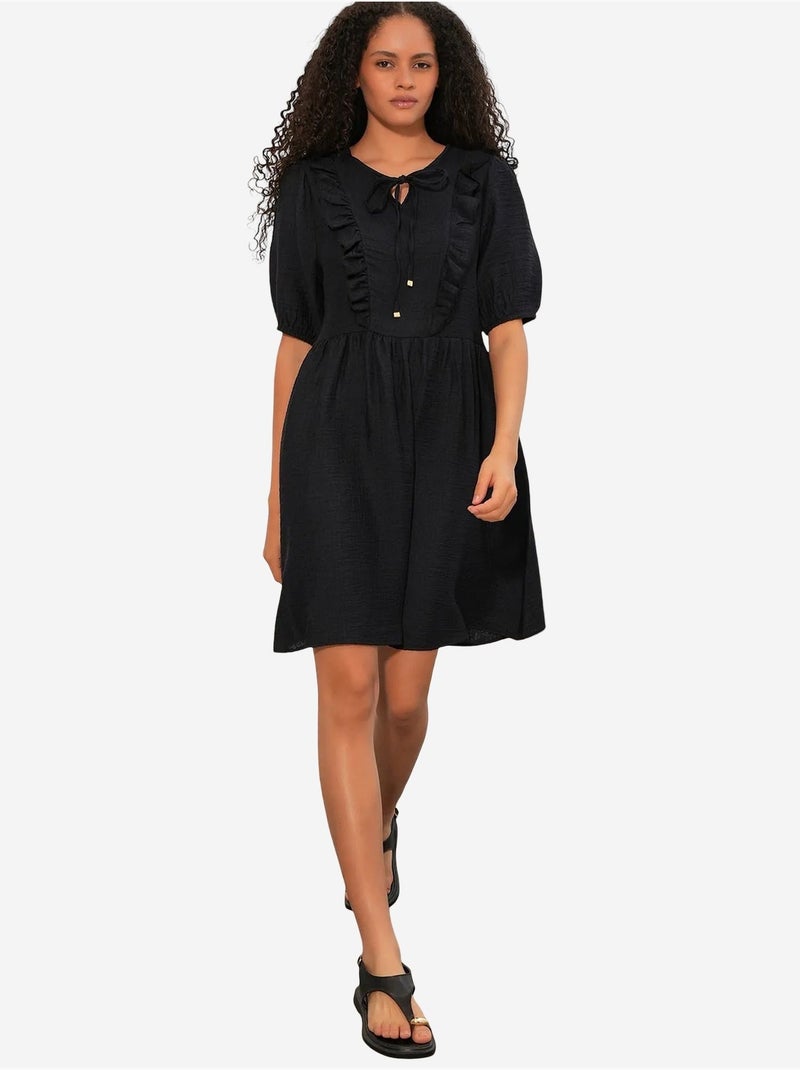 Bdart robe smock mini trapèze femme Noir - Kiabi