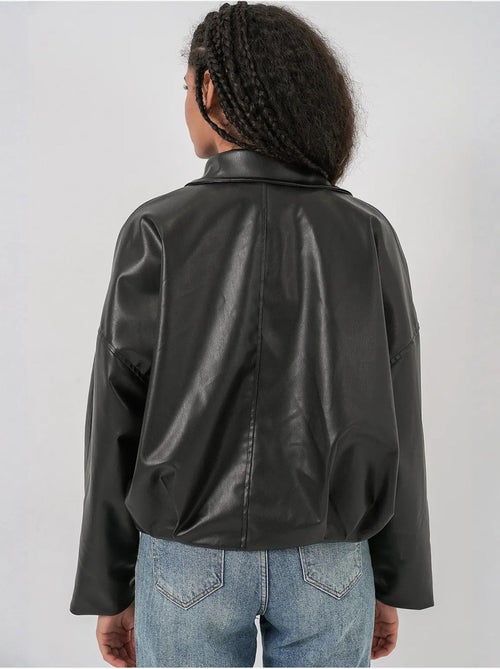 Bdart veste oversize en simili cuir avec ceinture - Kiabi Bdart veste oversize en simili cuir avec ceinture - Kiabi