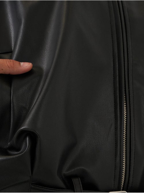 Bdart veste oversize en simili cuir avec ceinture - Kiabi Bdart veste oversize en simili cuir avec ceinture - Kiabi