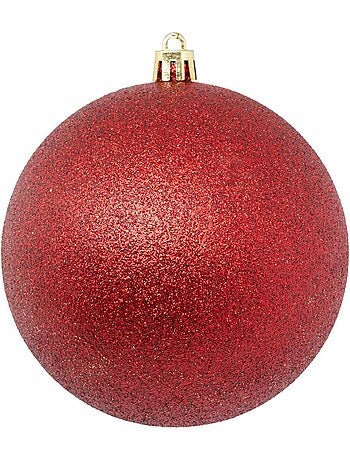 Boule de noël plastique 100mm x6 or