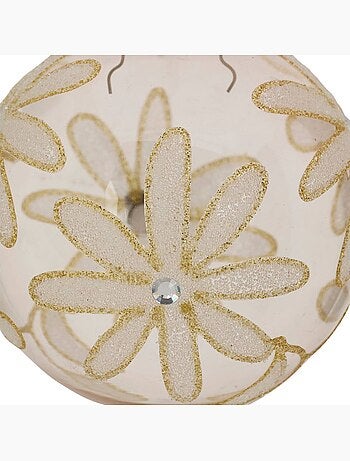 Bdn verre 80mm marguerite rose
