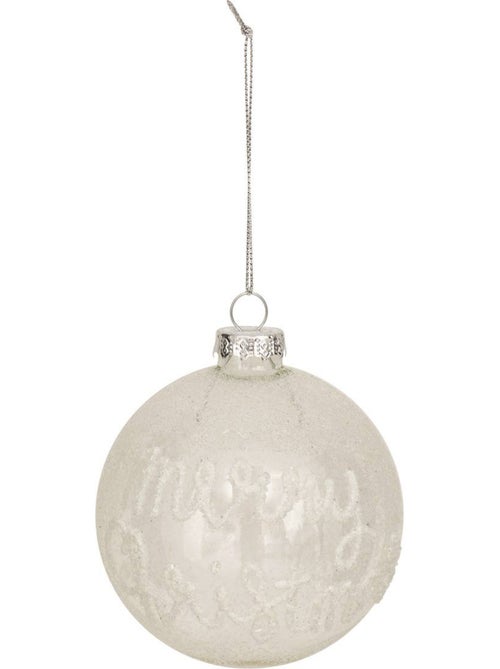 Bdn verre 90mm merry xmas blc - Kiabi