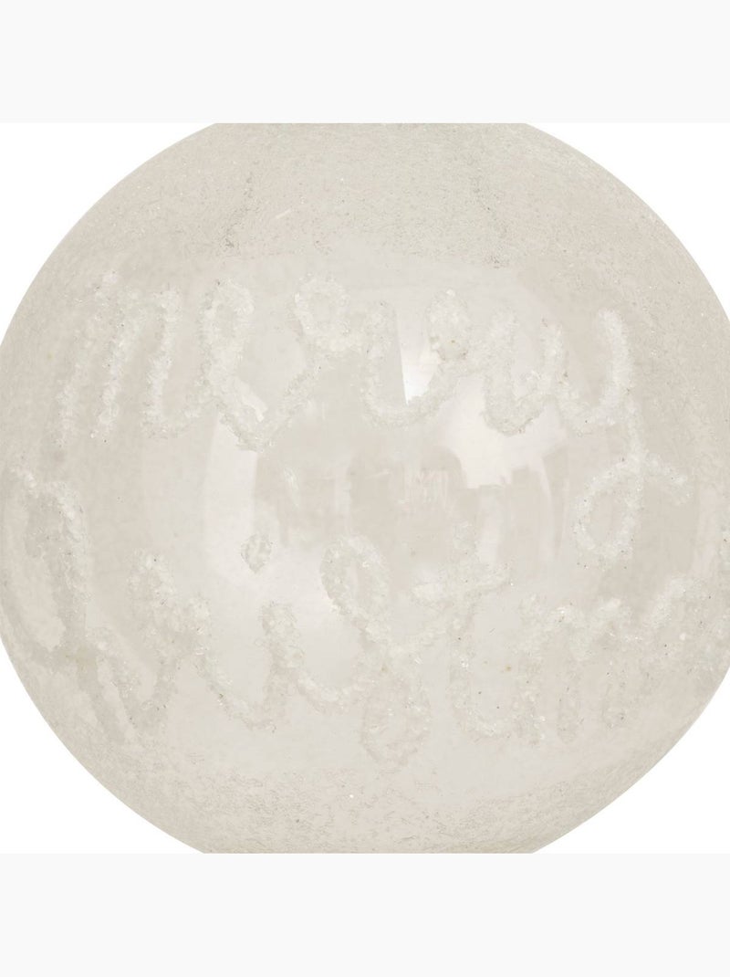 Bdn verre 90mm merry xmas blc Blanc - Kiabi