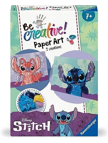 Be creative quilling stitch, 2 réalisations tableaux, papier coloré, dès 7 ans, 23750, ravensburger
