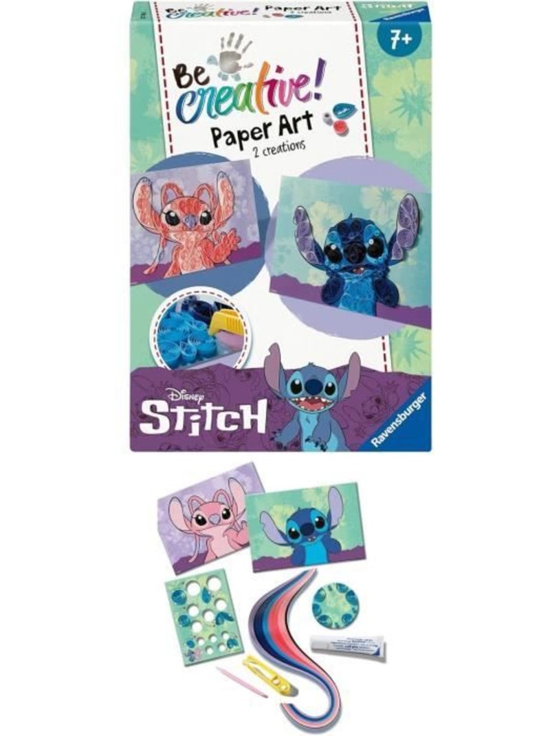 Be Creative Quilling Stitch, 2 réalisations Tableaux, Papier coloré, Dès 7 ans, 23750, Ravensburger Bleu - Kiabi