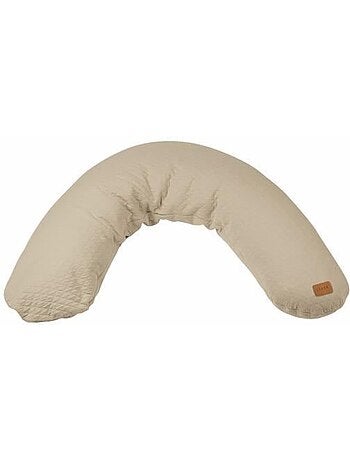 Béaba - big flopsy™ - coussin de grossesse et d'allaitement - fleur de coton® - 180 cm - lin