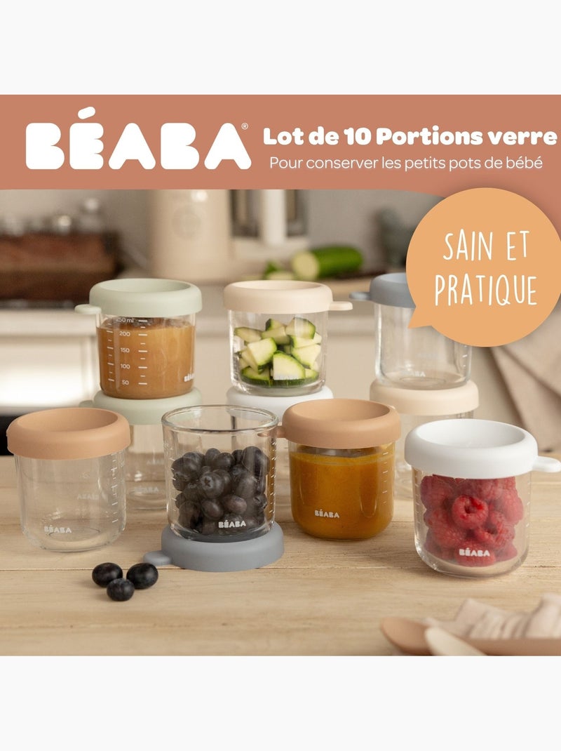 Béaba - coffret 10 portions verre Multicolore - Kiabi