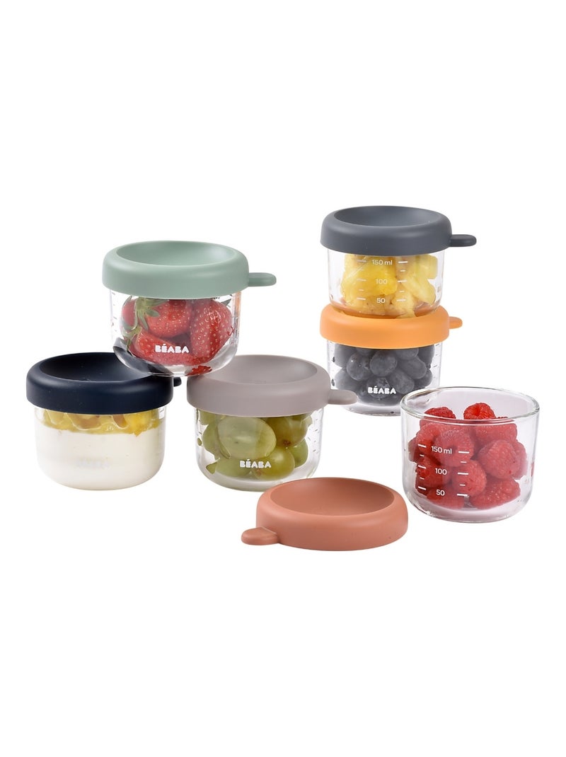 Béaba - Coffret 6 portions verre Multicolore - Kiabi