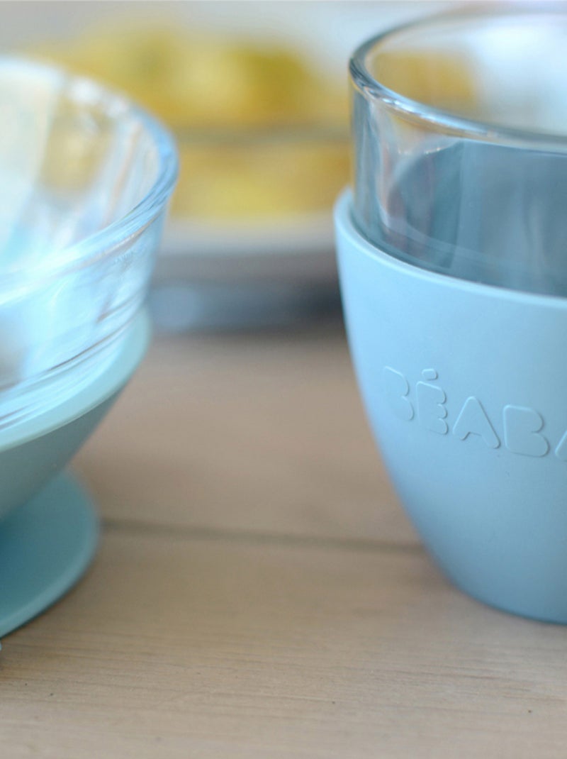Béaba - Coffret repas en verre Bleu - Kiabi