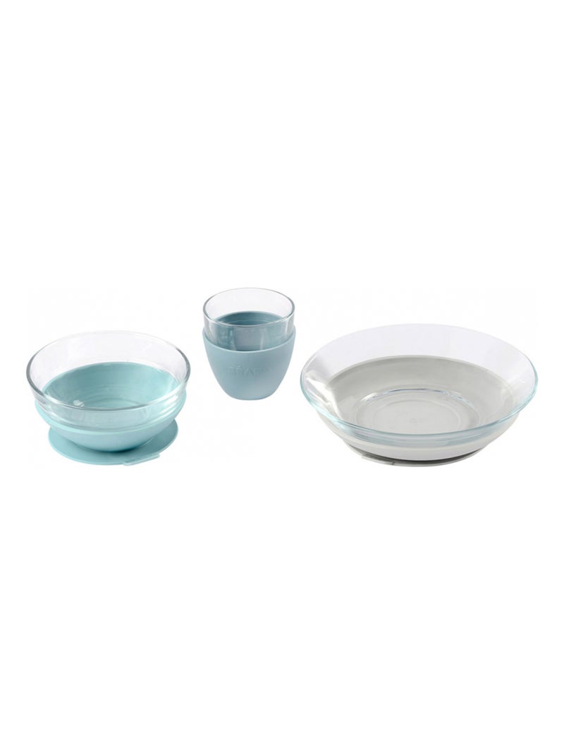 Béaba - Coffret repas en verre Duralex Jungle Bleu - Kiabi