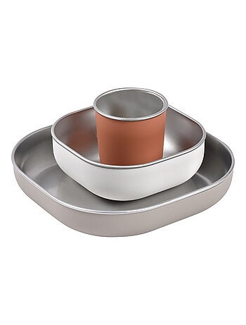 Béaba - Coffret repas inox terracotta