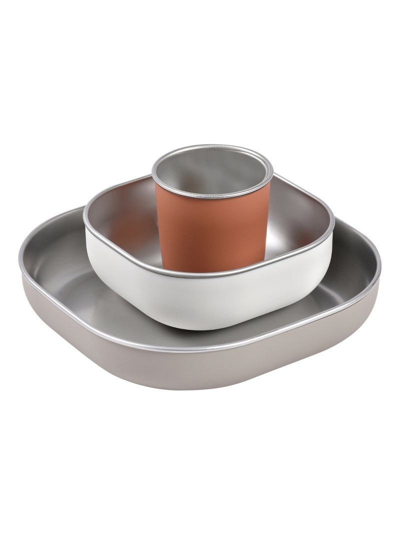 Béaba - Coffret repas inox terracotta Marron - Kiabi