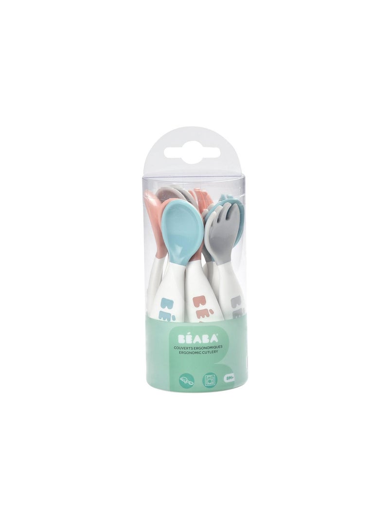 Béaba - Lot de 10 couverts en silicone Vert d'eau - Kiabi