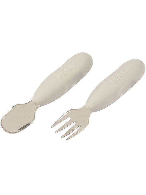 Béaba - Lot de 2 pré-couverts en inox - Kiabi