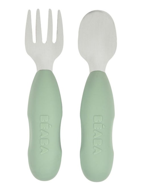 Béaba - Lot de 2 pré-couverts en inox - Kiabi