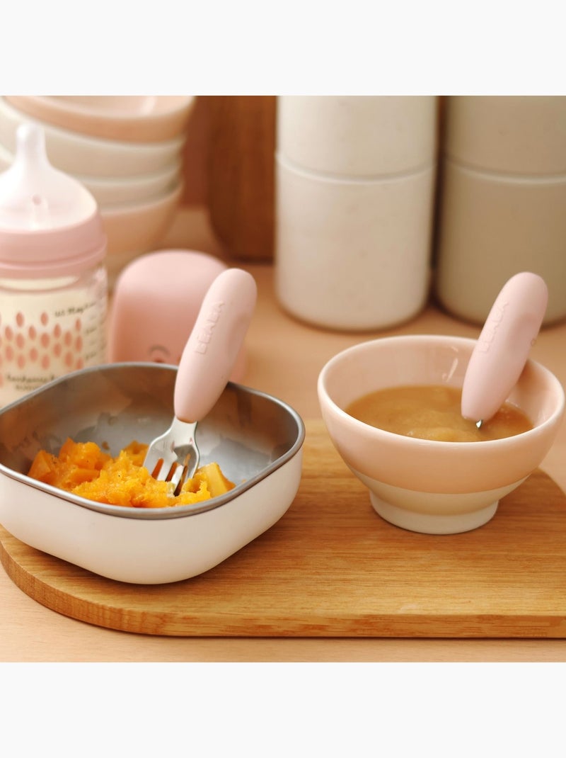 Béaba - Lot de 2 précouverts Rose - Kiabi