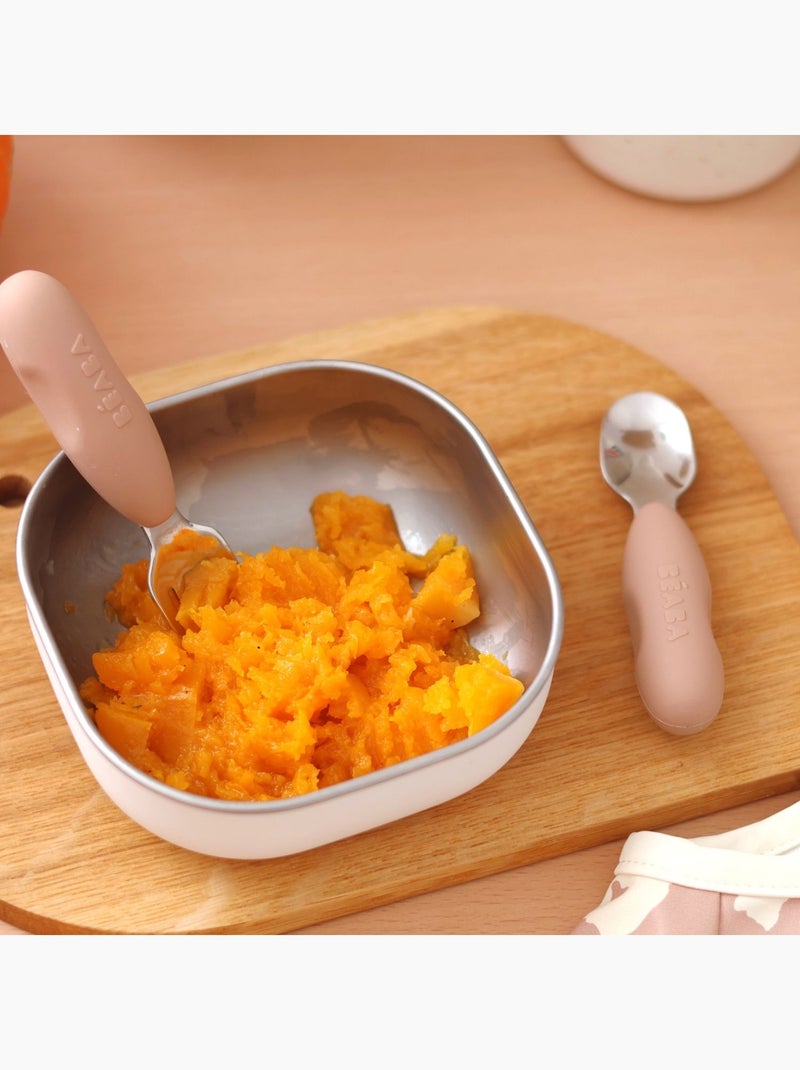 Béaba - Lot de 2 précouverts Rose - Kiabi