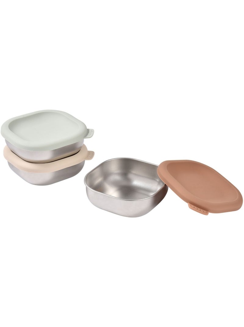 Béaba - Lot de 3 boîtes repas Marron - Kiabi