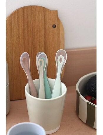 Béaba - lot de 4 cuillères silicone 1er âge