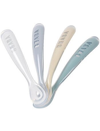 Béaba - Lot de 4 cuillères silicone 1er âge