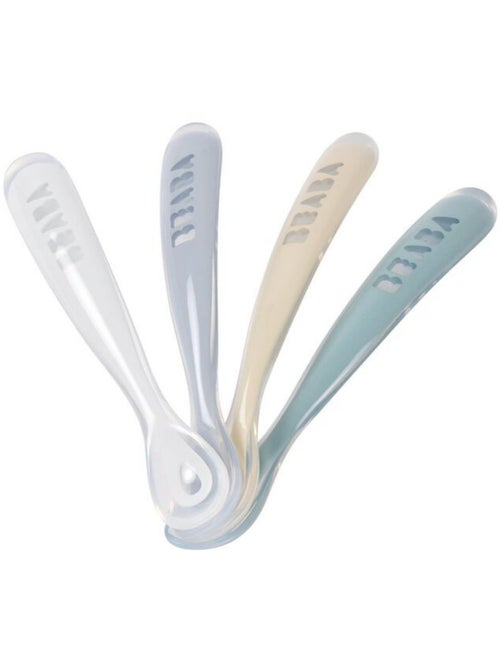 Béaba - Lot de 4 cuillères silicone 1er âge - Kiabi
