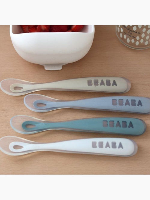 Béaba - lot de 4 cuillères silicone 1er âge - Kiabi