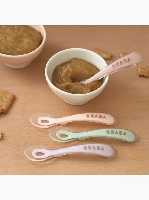 Béaba - lot de 4 cuillères silicone 2ème âge - Kiabi
