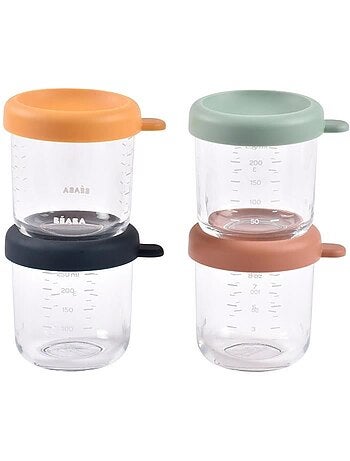 Béaba - Lot de 4 pots de conservation en verre