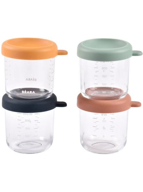 Béaba - Lot de 4 pots de conservation en verre - Kiabi