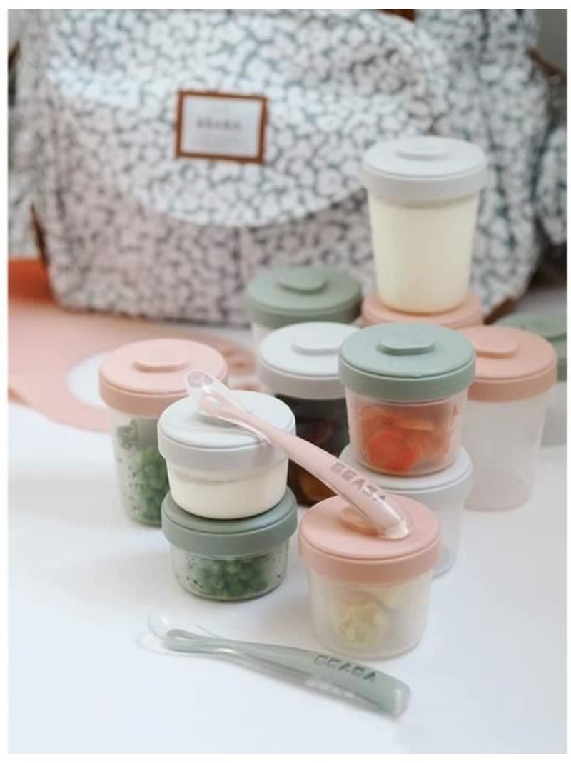 Béaba - pack 1er repas avec pots de conservation et cuillères Rose - Kiabi