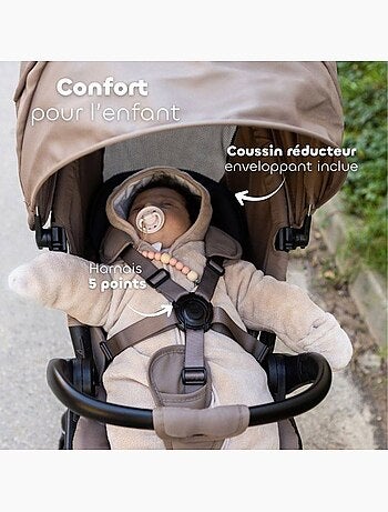 Beaba - poussette - baby cruiser 360° - 4 roues - pralin