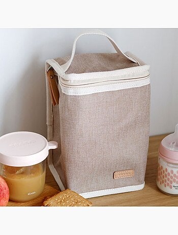 Béaba - Sac repas isotherme rose poudré