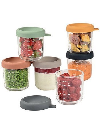 Beaba coffret 6 portions verre 250ml sunrise