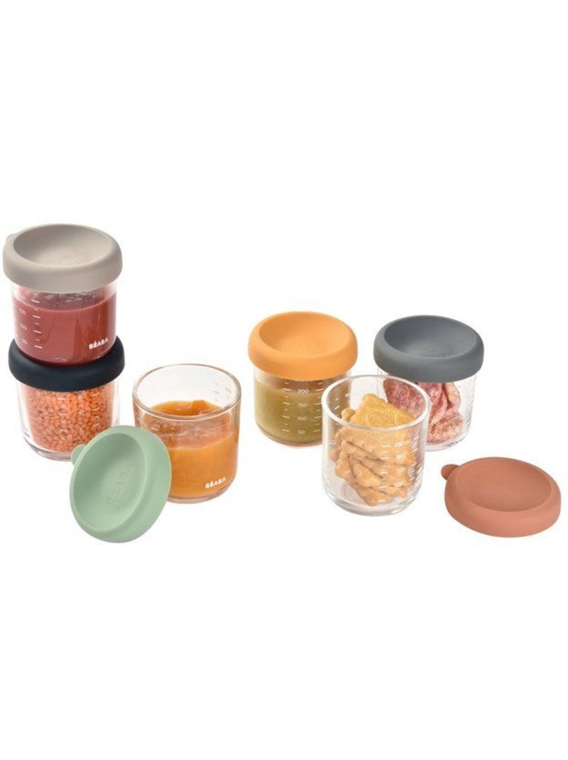 BEABA Coffret 6 portions verre 250ml Sunrise Beige - Kiabi