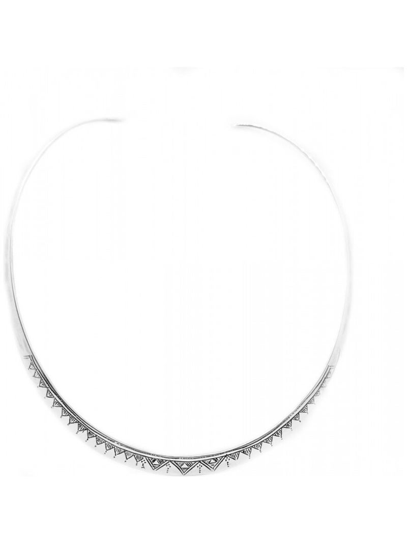 Beau collier ethnique Touareg Gris - Kiabi