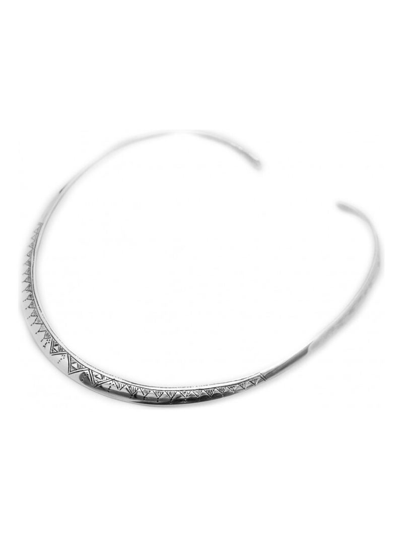 Beau collier ethnique Touareg Gris - Kiabi