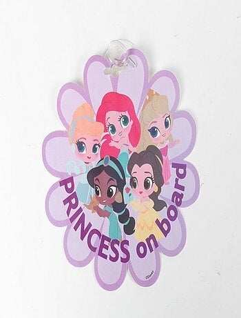 Bébé à bord avec Ariel, Belle, Jasmine, Aurore et Cendrillon- Disney – ventouse, fleur