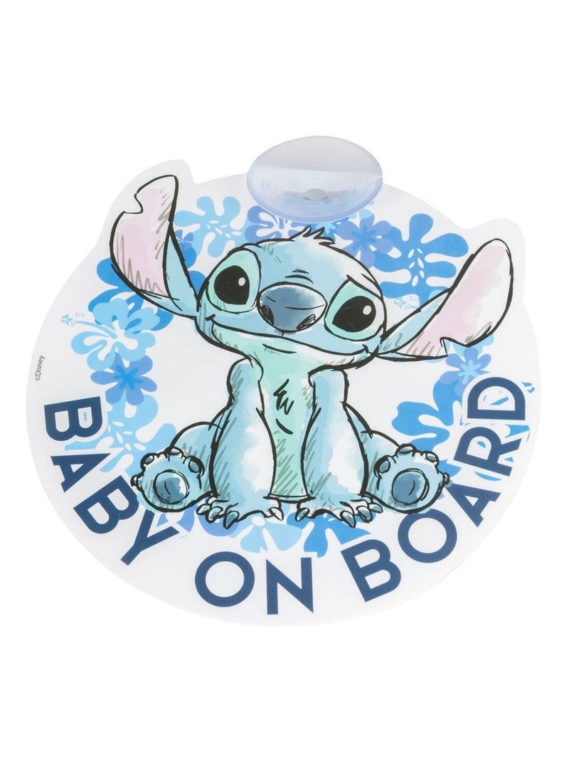 Bébé à bord Stitch - Panneau de voiture avec ventouse - Adorable motif Lilo & Stitch Bleu - Kiabi