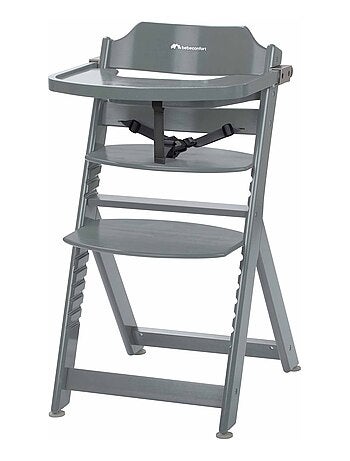 BEBE CONFORT Timba Chaise haute bébé, Chaise bois, De 6 mois à 10 ans (30kg), Warm Grey