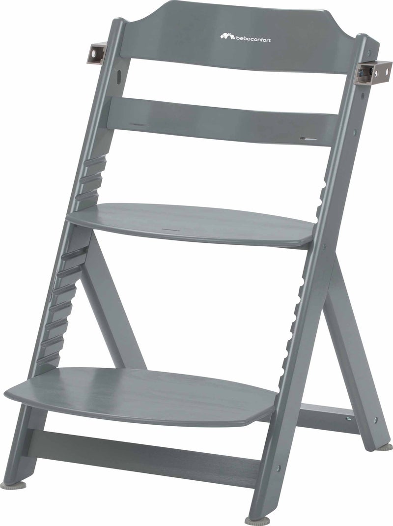 BEBE CONFORT Timba Chaise haute bébé, Chaise bois, De 6 mois à 10 ans (30kg), Warm Grey Gris clair - Kiabi