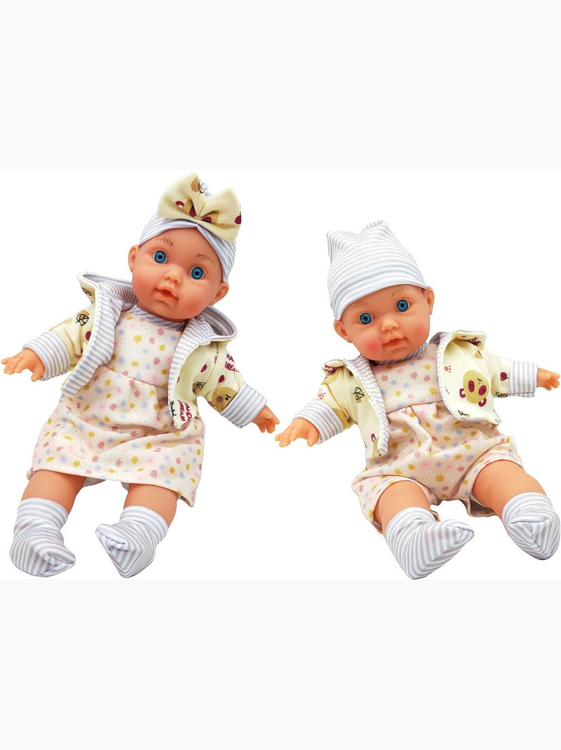 Bébé jumeaux 33cm N/A - Kiabi